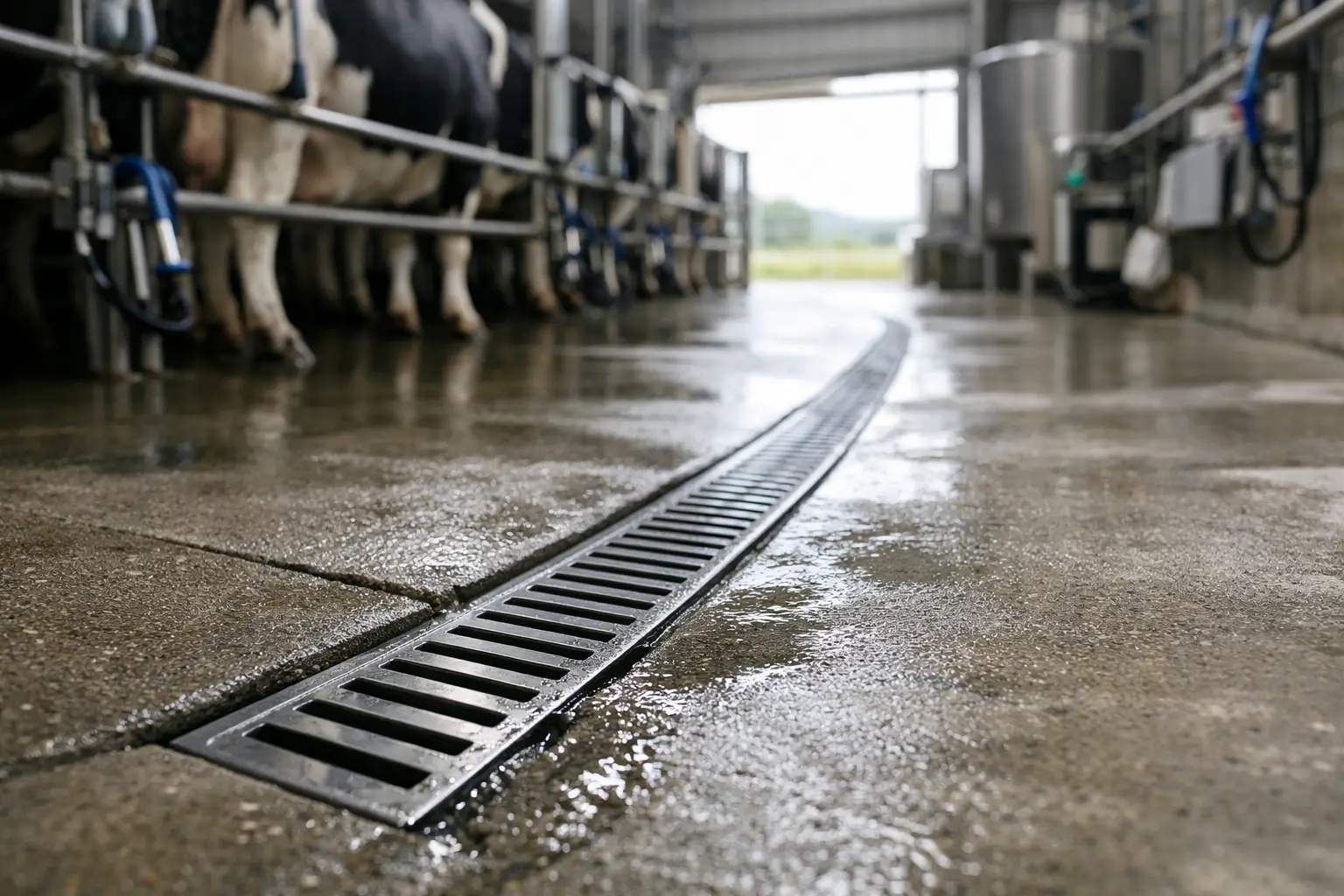 Dairy Shed Drainage and Concrete Slope