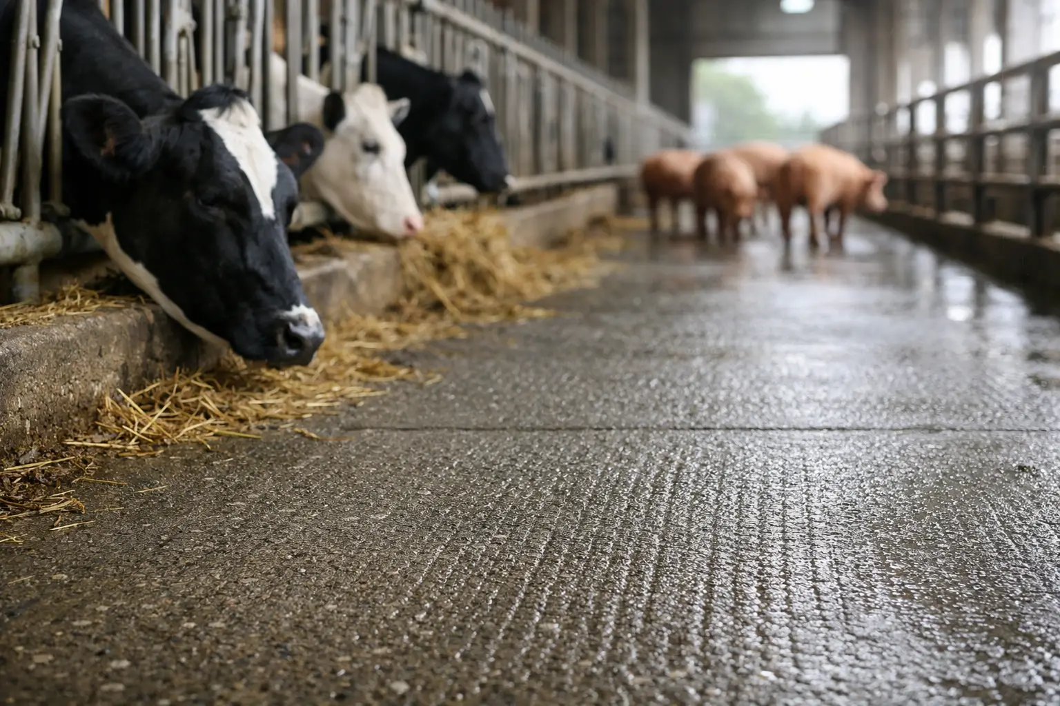 Slip Resistant Concrete for Livestock