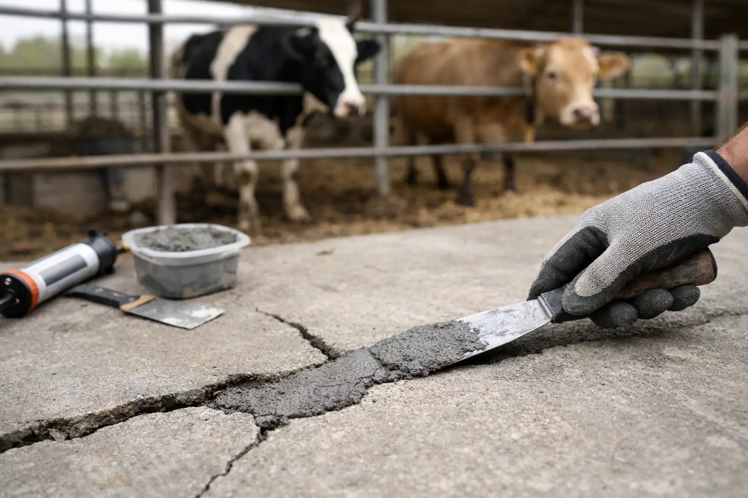 How to Repair Cracked Concrete in Cattle Areas
