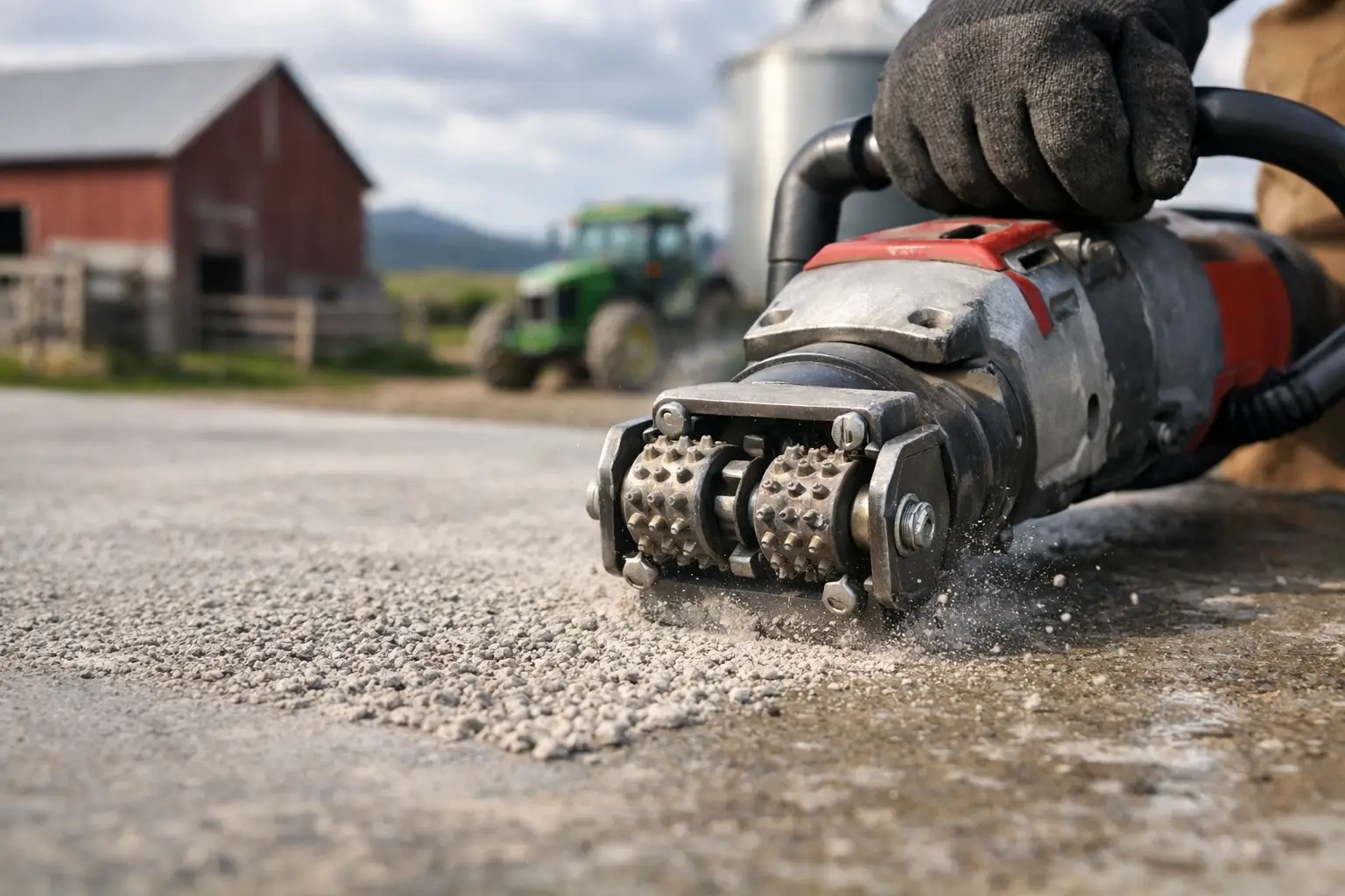 What Is Bush Hammering Concrete on Farms?