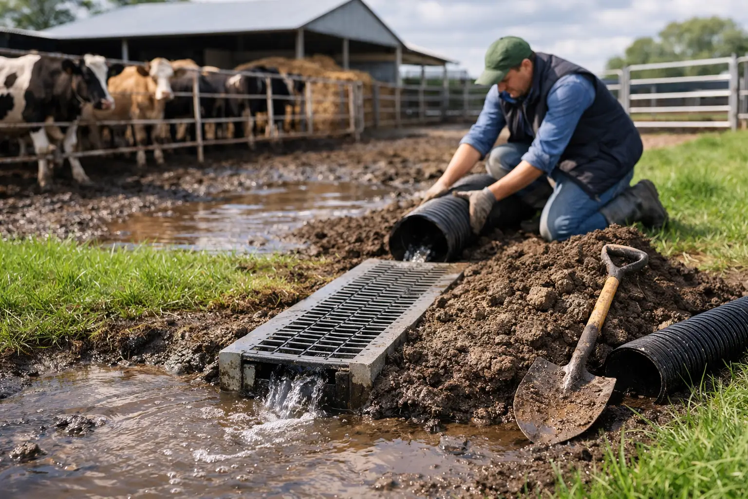 Fixing Drainage Issues in Livestock Yards