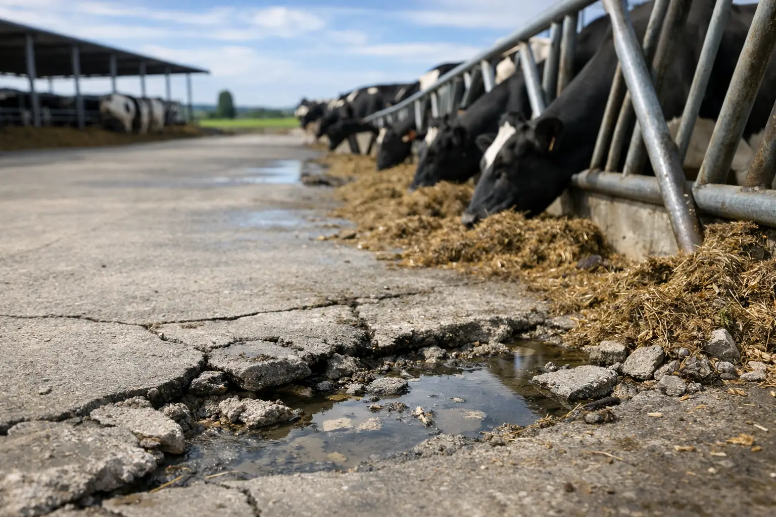 When Should Feed Pad Concrete Be Repaired?